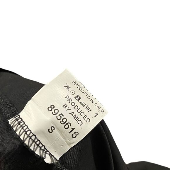 Amici by Baci Black Blouse with Detachable Bow Accent Made in Italy Size Small - Picture 9 of 10